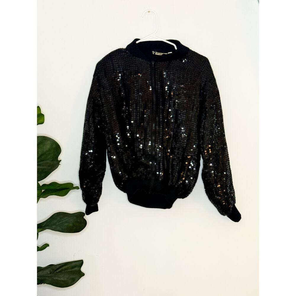 Vintage Silk & Sequins by Mark and John Jacket Size Small